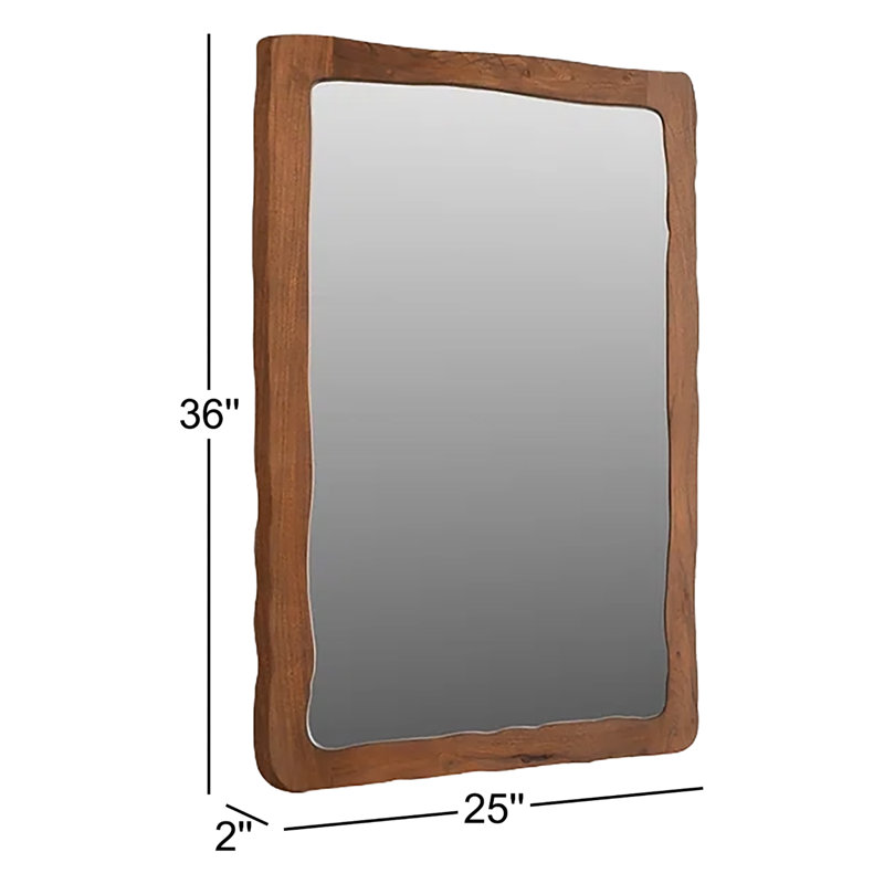 Petit miroir Hillmon brun