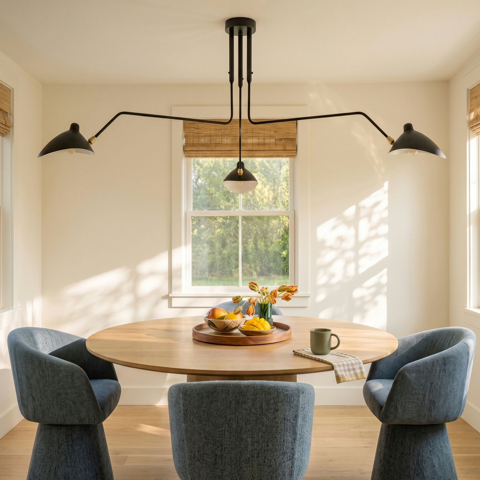 Davita Wrought Iron 3-Light Chandelier