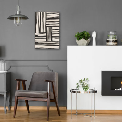Ebern Designs 'Sentiment Stripes 4' by Chris Paschke Acrylic Glass Wall Art, 16" x 24"