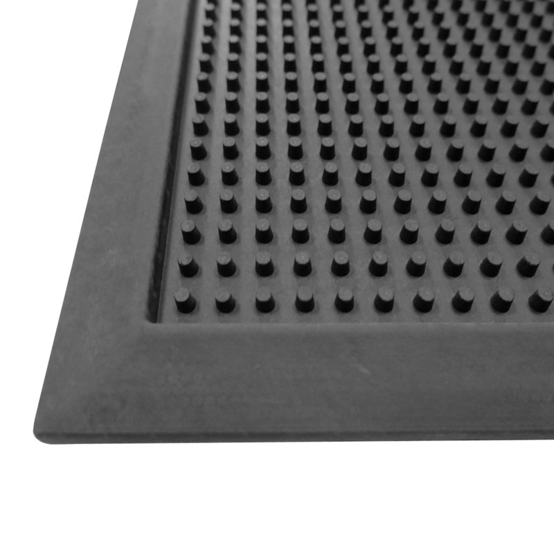 Dot Sanitizing Doormat in Black, 1cm H x 60cm W x 80cm L