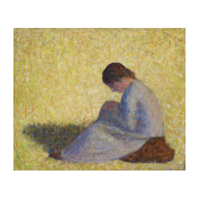 Paysanne assise dans l'herbe (Paysanne assise dans l'herbe) par Georges Seurat - Impression giclée