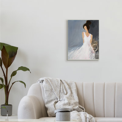 Silhouette abstraite de femme à la mode organique par Ruth Fromstein - Peinture