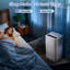 Climatiseur portatif 3 en 1 8 000 BTU - Refroidissement, déshumidificateur, ventilateur - Unité CA mobile silencieuse pour les pièces jusqu'à 420 pieds carrés Pi. - Affichage à DEL, télécommande, ensemble de fenêtre - maison, bureau, dortoir - panneau de commande noir