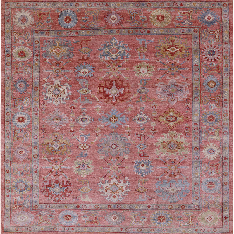 Tapis rose Rover, Carré 8 pi
