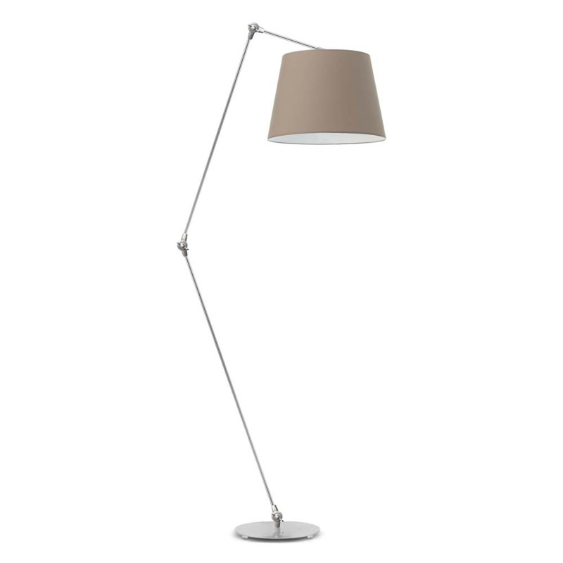 Ayami 177cm Task Floor Lamp, Silver, Beige