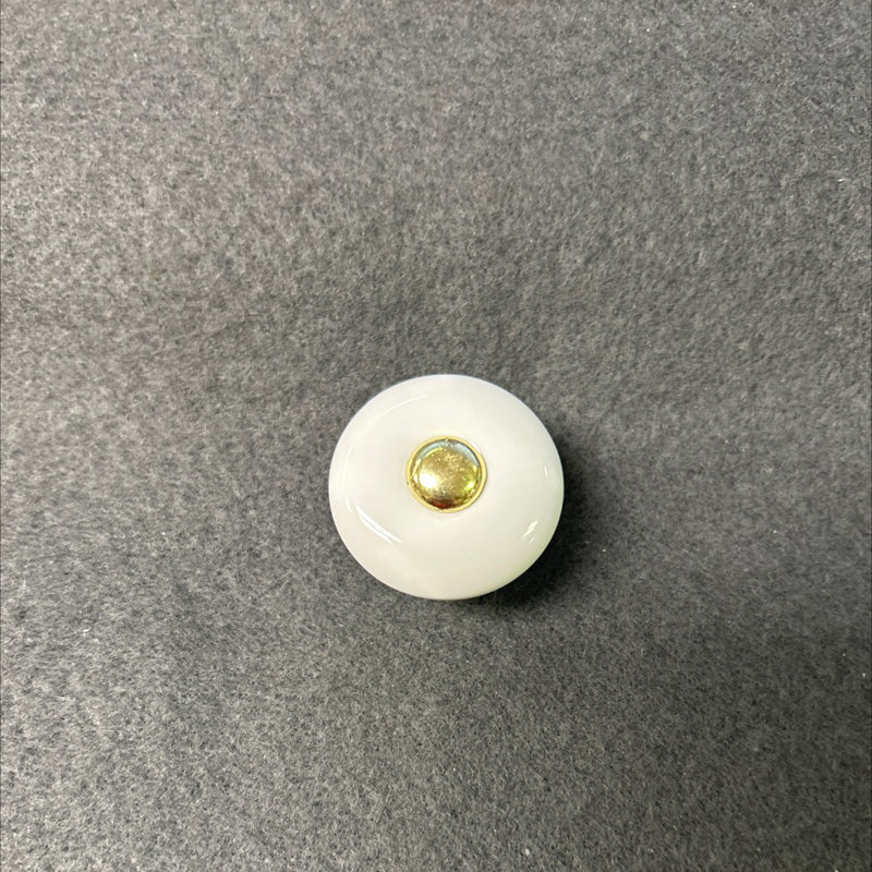 (Paquet de 5) Bouton en métal plaqué laiton de 1-1 / 4 po