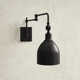 Seraphine Single Light Steel Dimmable Swing Arm Sconce