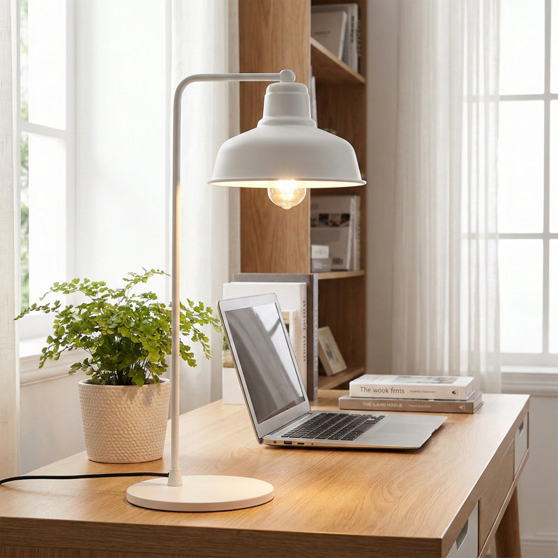 Lampe de travail industrielle Barnaby, Porcelaine