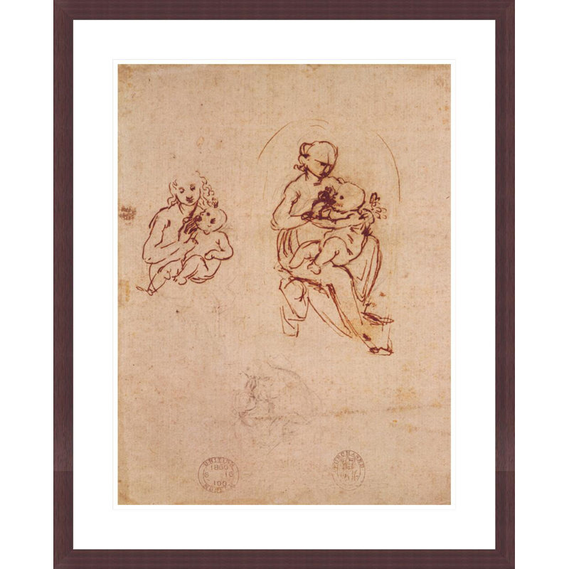 Study for the Virgin and Child by Leonardo da Vinci -Framed Giclee Print, H 28,97 po x l 23,5 po