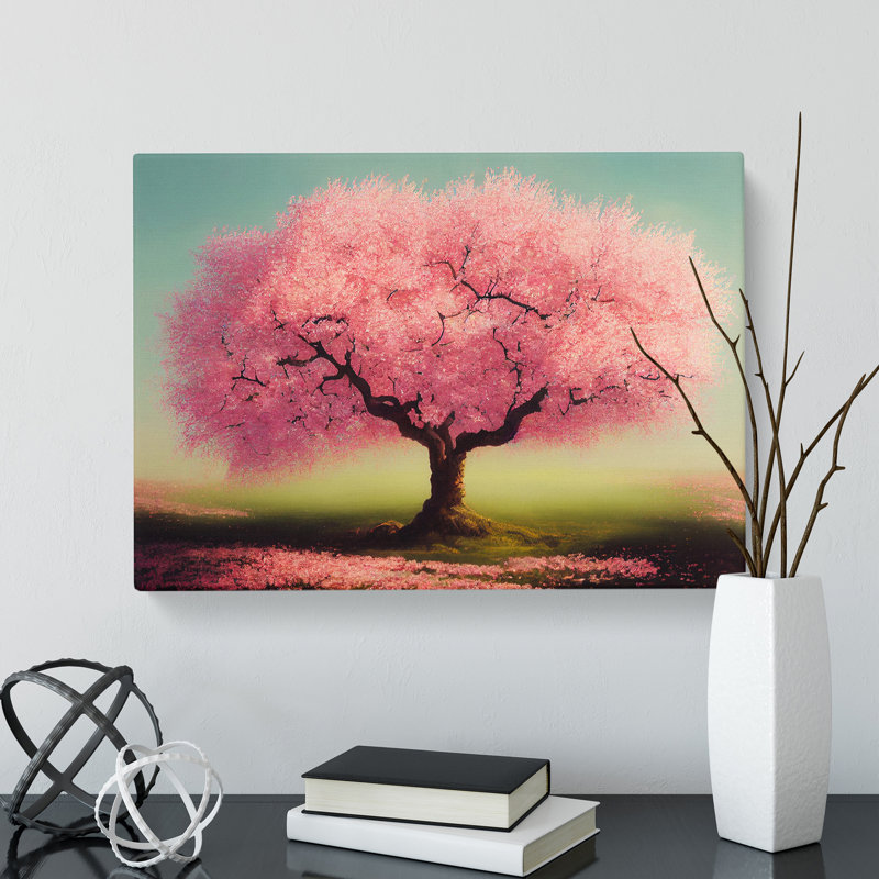 Gracious Cherry Blossom Tree - Wrapped Canvas Print, 50cm H x 76cm W x 3cm D