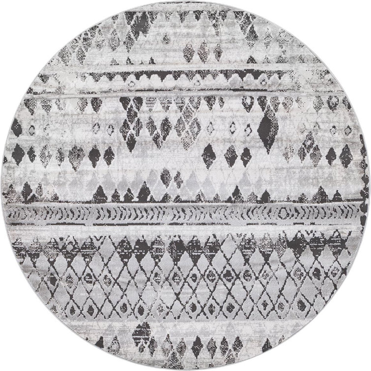 Tapis géométrique gris