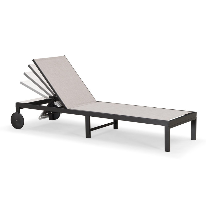 Narwin Outdoor Rust-Resistant Metal Chaise Lounge