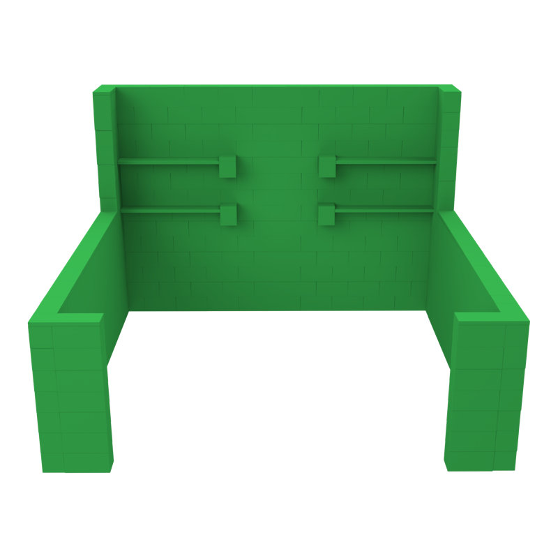 Ensemble de kiosque pour salon professionnel, Vert
