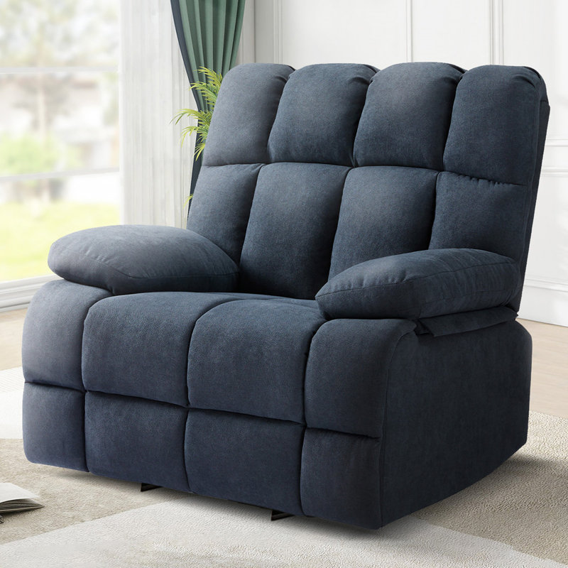 Sarjeet 42.5'' Wide Upholstered Manual Recliner, Light Grey
