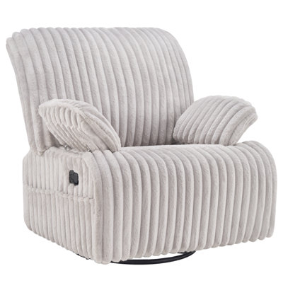 Corduroy Upholstered Manual Living Room Recliner