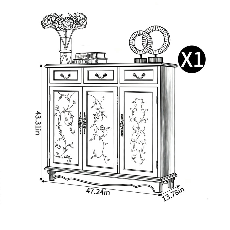 Armoire à chaussures de style européen