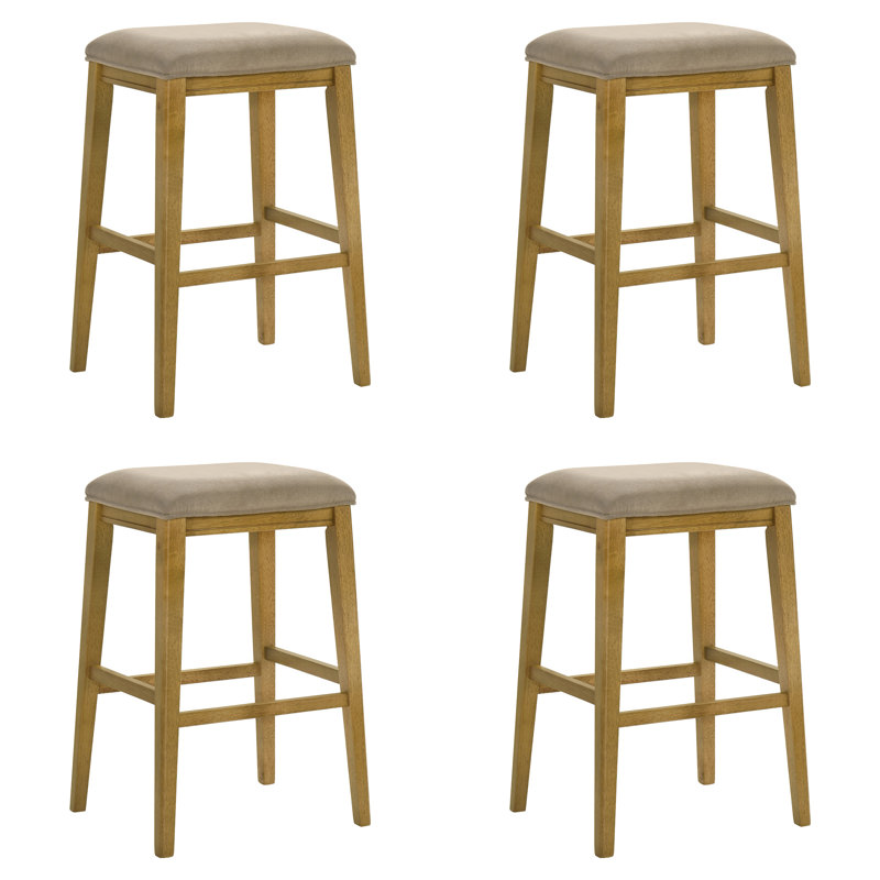 Ensemble de 4 tabourets de bar Jane, Taupe Seat/ Amber Glow Frame, 4, Tabouret de bar (siège d'une hauteur de 30 po)