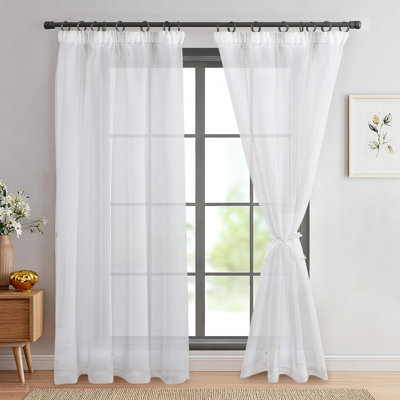 Semi Sheer Curtain Panel Pair