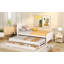Lit plateforme simple avec lit gigogne et tiroirs, blanc-1507454946