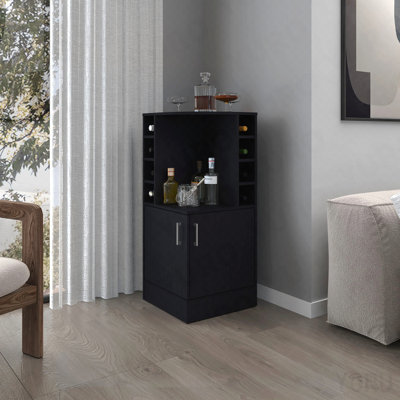 Armoire de rangement d'angle, support à bouteilles, tablette ouverte - standard