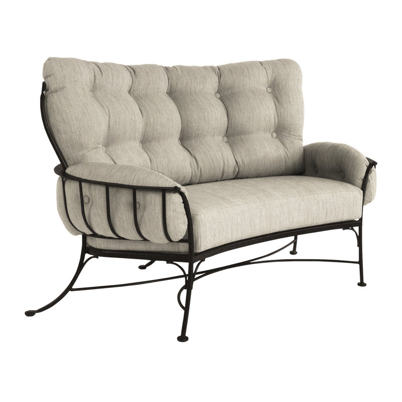 Monterra Outdoor 2 - Seat Loveseat, Carbon Black, Alcazar Redwood