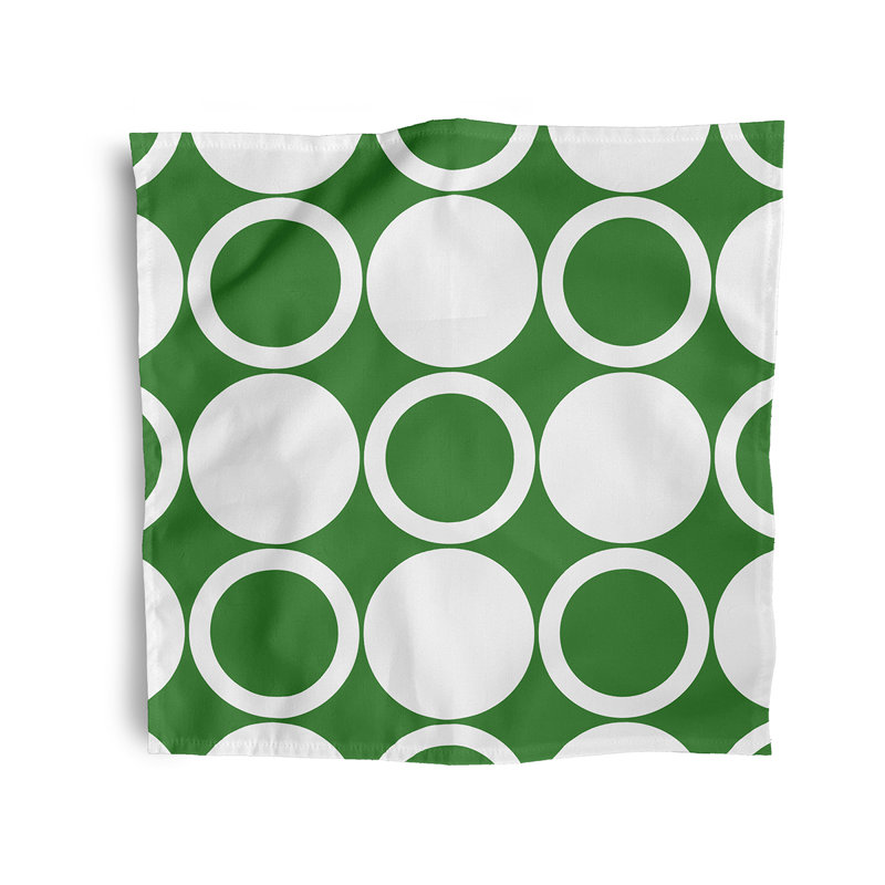 Sergent Polyester Geometric Square Napkin, Green