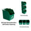 Bacs de recyclage empilables 6 gallons Sturdy Essentials pour maisons, garages, bureaux, faits de plastique recyclé à 100% - (vert, paquet de 20)-123151354
