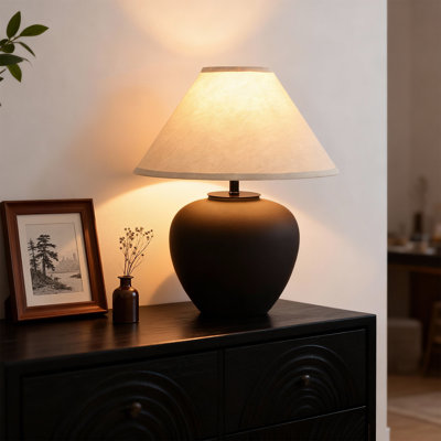 18.5 Inches Ceramic Table Lamp Living Room Bedroom Office Entrance Ceramic Decoration