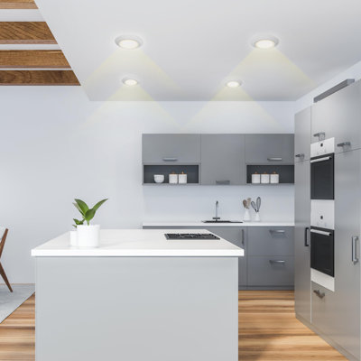 7" LED Flush Mount Ceiling Light - Energy Efficient LED Puck Lights - LED Disc Light For Home, And Retail Spaces