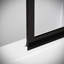 Porte de baignoire pivotante encadrée 34 po x 58 po avec verre trempé traité 5/16 po CrystalTech Amusa, quincaillerie noir mat