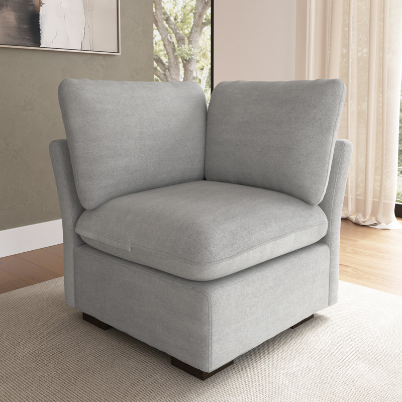 Coin modulaire, meubles de salon, Polyester gris tourterelle