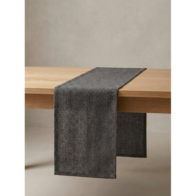 Chemin de table intérieur noir 14 pi 72 po, Black