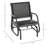 Outsunny Porch Glider, Metal Frame Swing Glider Chairs with Breathable Mesh Fabric, Curved Armrests and Steel Frame for Garden, Poolside, Backyard, Balcony