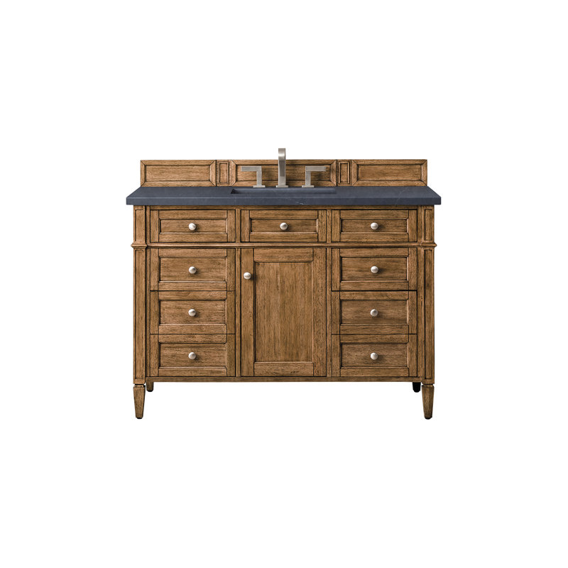 Brittany 48'' W Single Vanity, Saddle Brown, Charcoal Soapstone, 8" Widespread