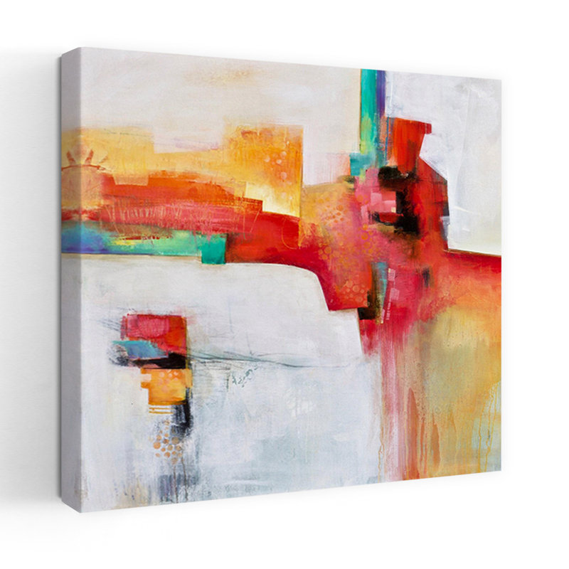 «Find Your Way», art contemporain abstrait, H 18 po x l 18 po