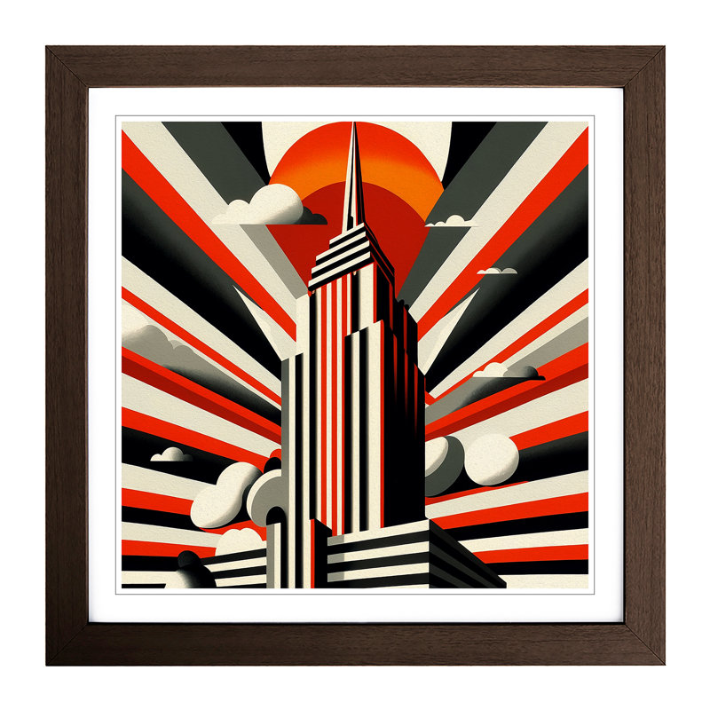 Single Picture Frame Print on Wood, Walnut