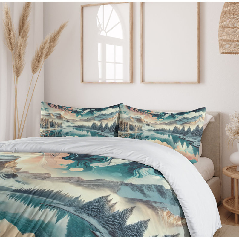 Lake Duvet Cover, Queen Duvet Cover + 2 Standard Shams