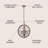 Hildegard 4 - Light Silver/Brown Lantern Pendant
