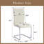 Ensemble de 2 chaises de salle à manger en tissu granulaire texturé crème: hauteur 39,3 po, dossier ergonomique 20,4 po-740575036