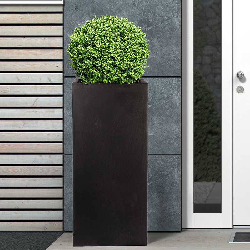 Square Plant Pot, 80cm H x 40cm W x 40cm D, Black