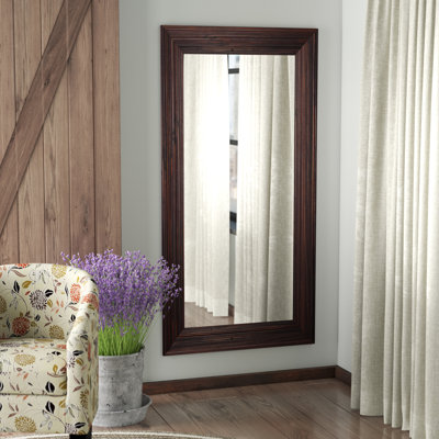 Wood Flat Wall Mirror