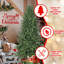 Arbre de Noël artificiel 6 pi, 1168 pointes de branches, pin à charnières luxuriant avec aiguilles mixtes en PE + PVC, arbre de Noël à assemblage facile avec support en métal robuste pour la décoration de Noël intérieure