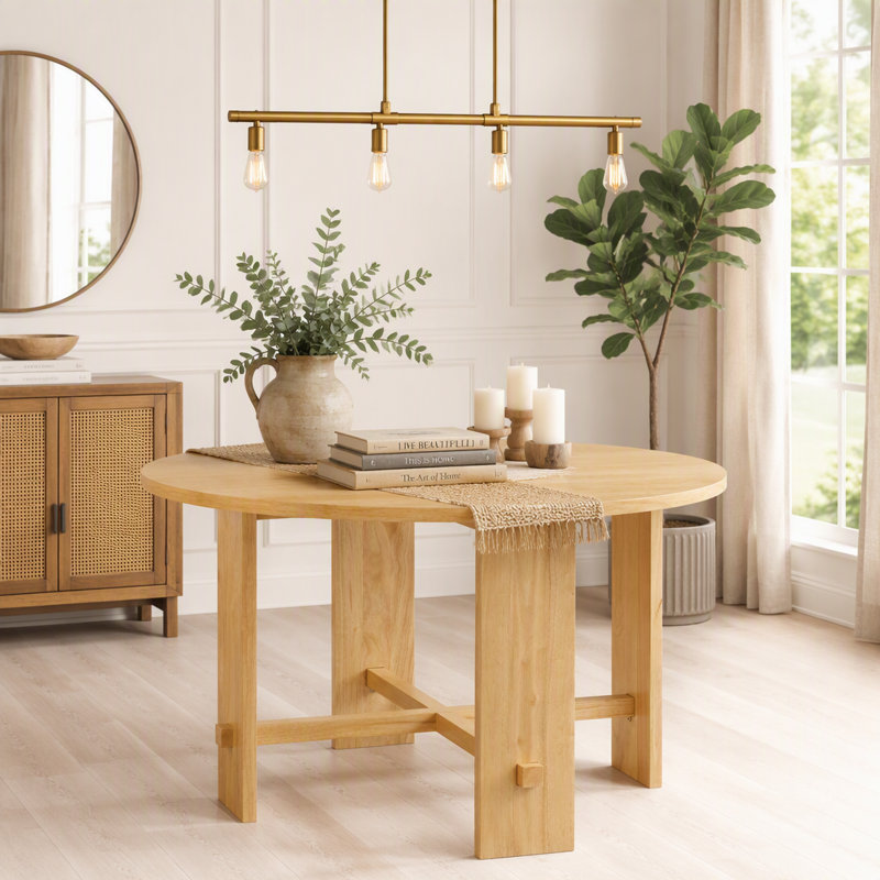Indoor Solid Wood Dining Table, Natural