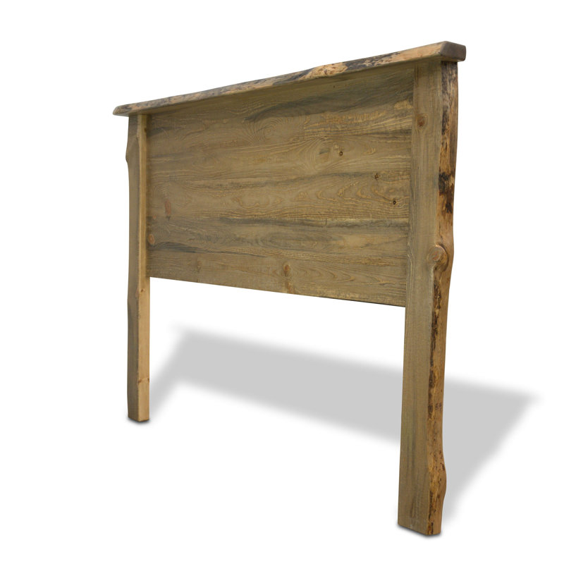 Apgar Collection Rough Sawn Solid Slab Headboard, Twin - Pecan Stain and Clear Lacquer Finish, Twin, Oak