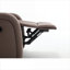 Pour les petits espaces de vie, fauteuil inclinable manuel moderne, similicuir brun chaud compact