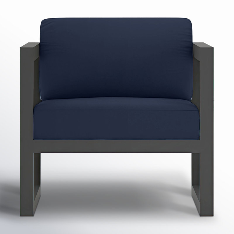 Avion 3 Piece Sofa Loveseat Set, Spectrum Indigo Sunbrella®, Slate