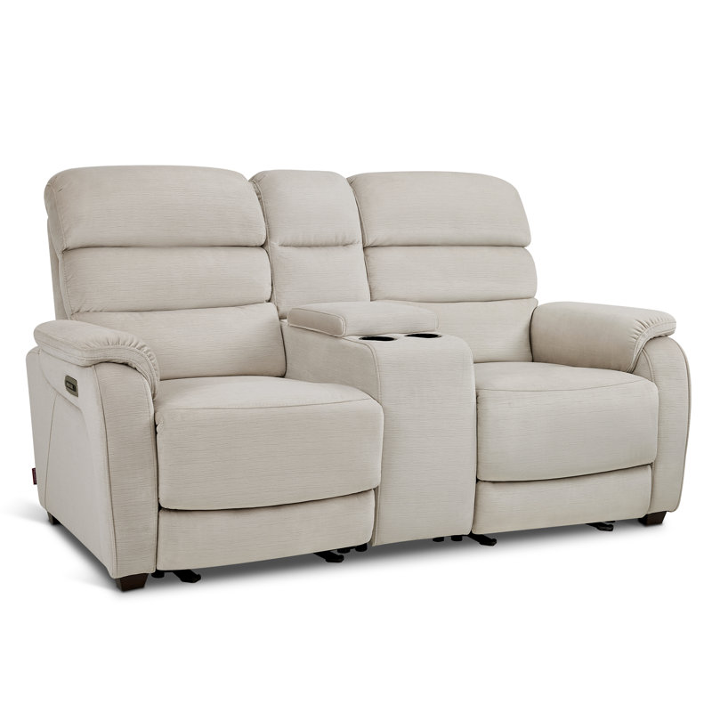 Causeuse inclinable électrique avec console Zero, Beige