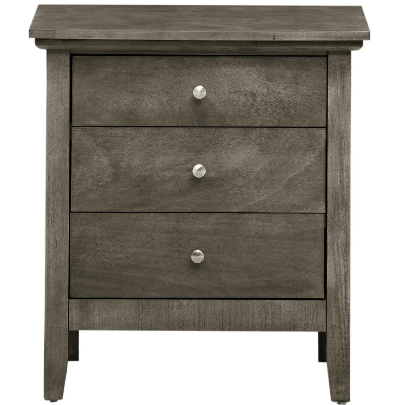 Table de chevet contemporaine grise pour une vie moderne, Gris