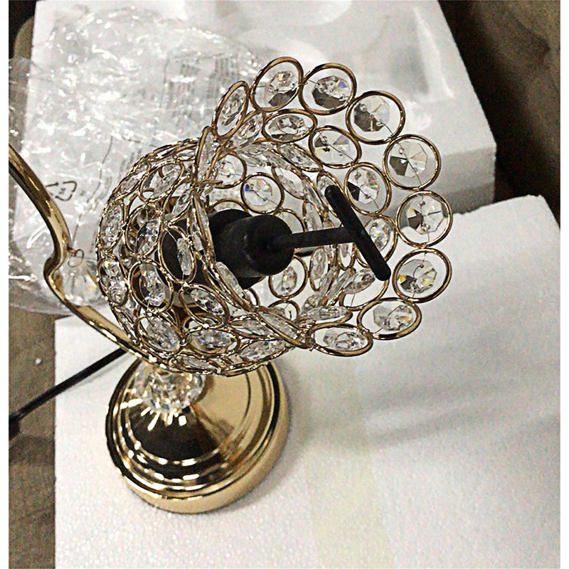 Lampe de table en métal Floral Trumpet Glam
