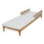 Chaise longue en bois d'acacia massif avec coussins gris et osier gris clair-1443403428